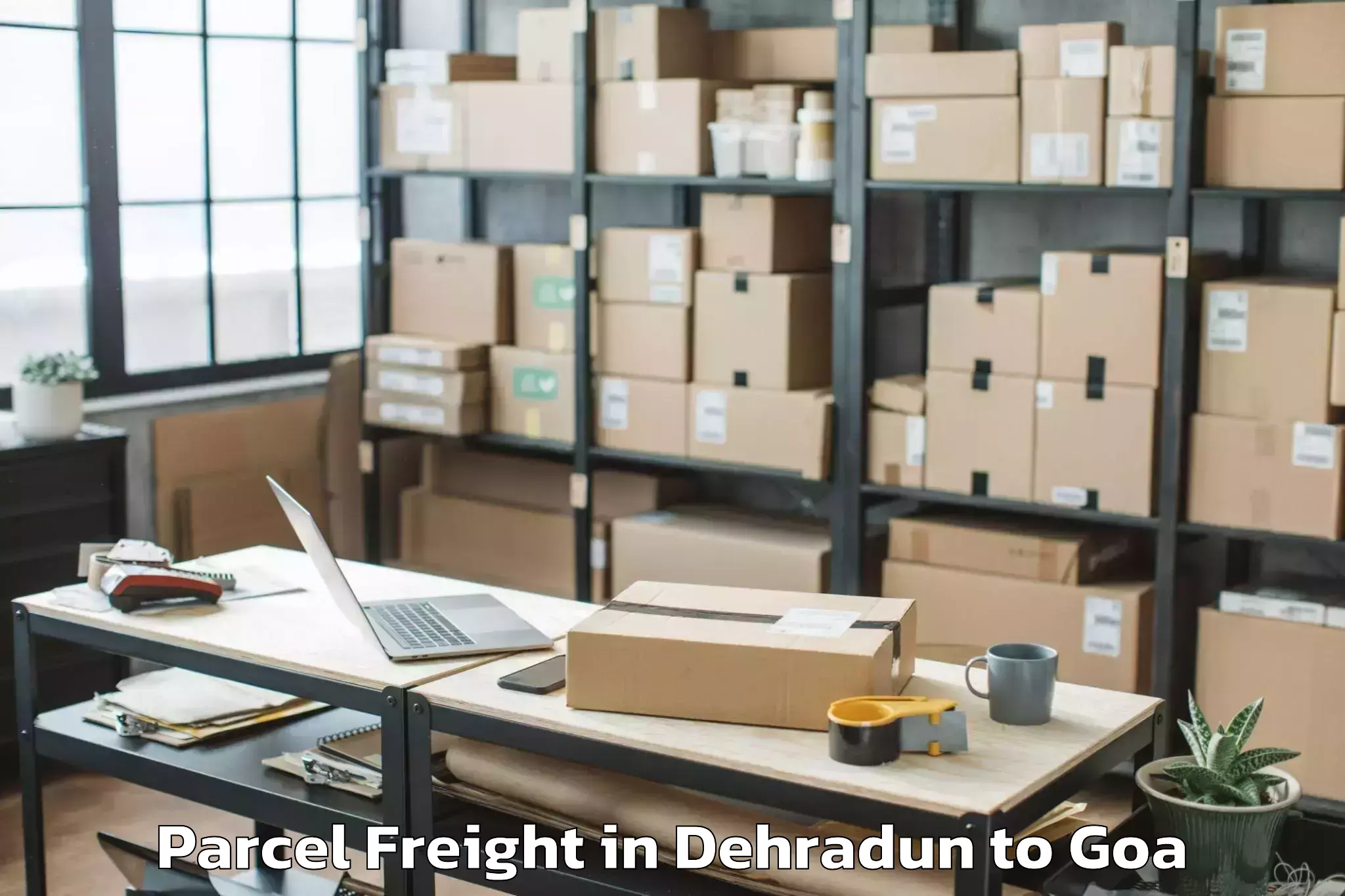 Easy Dehradun to Chicalim Parcel Freight Booking